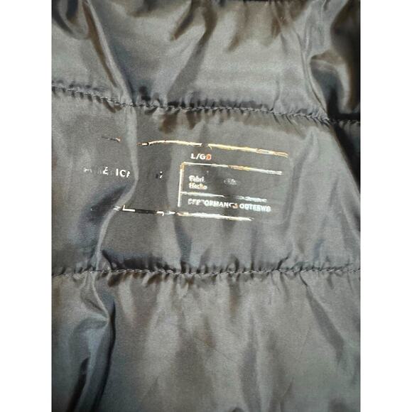 American Eagle Black, Hooded jacket/Coat Men's Large, Black, Zip Up, midweight - Picture 3 of 13